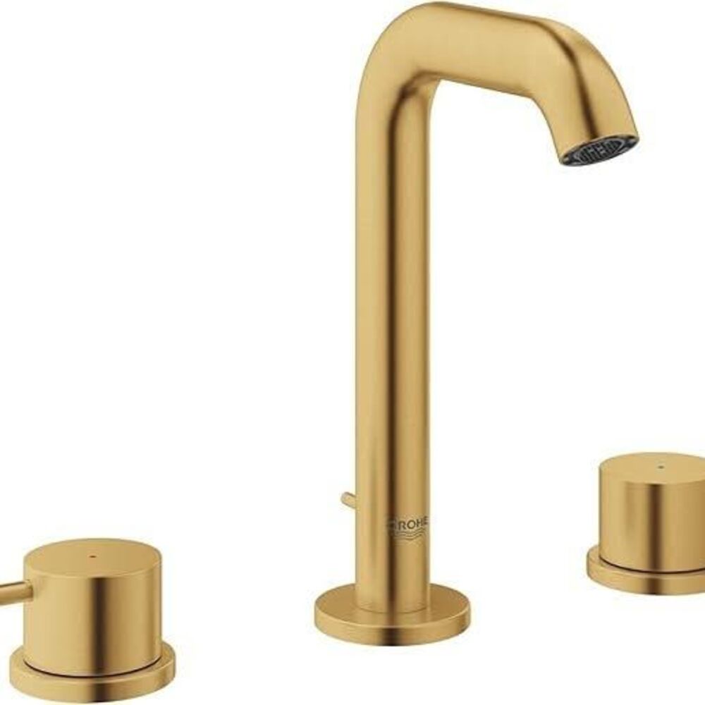 New! GROHE Essence 20297GNA Widespread Bathroom Faucet Brushed Cool Sunrise Gold